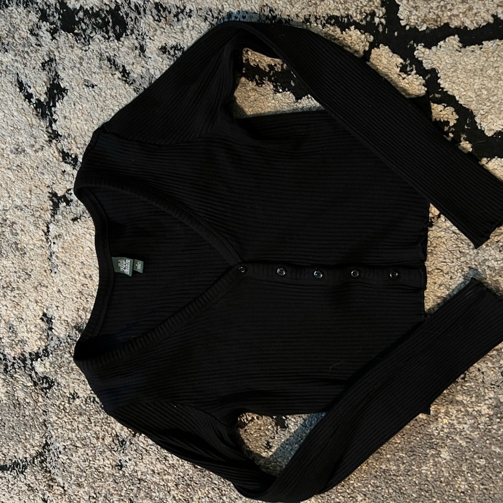 Cropped ribbed long sleeve